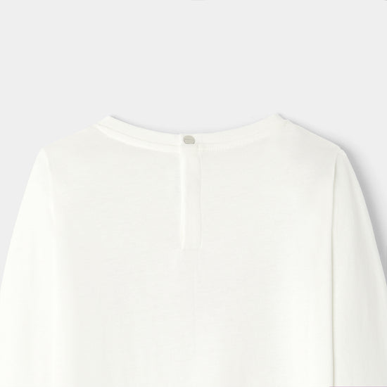 プリント入り長袖Tシャツ