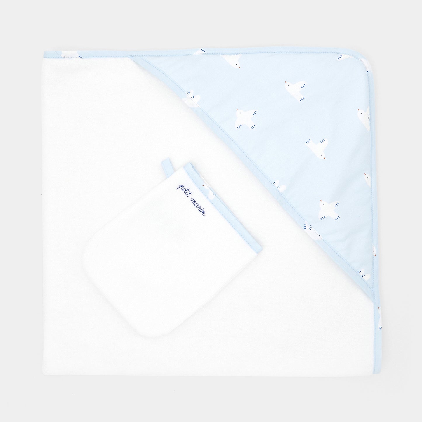 カモメ柄バスローブ・ミトンセット