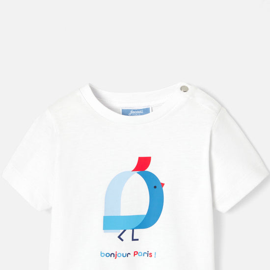 プリント入り半袖Tシャツ