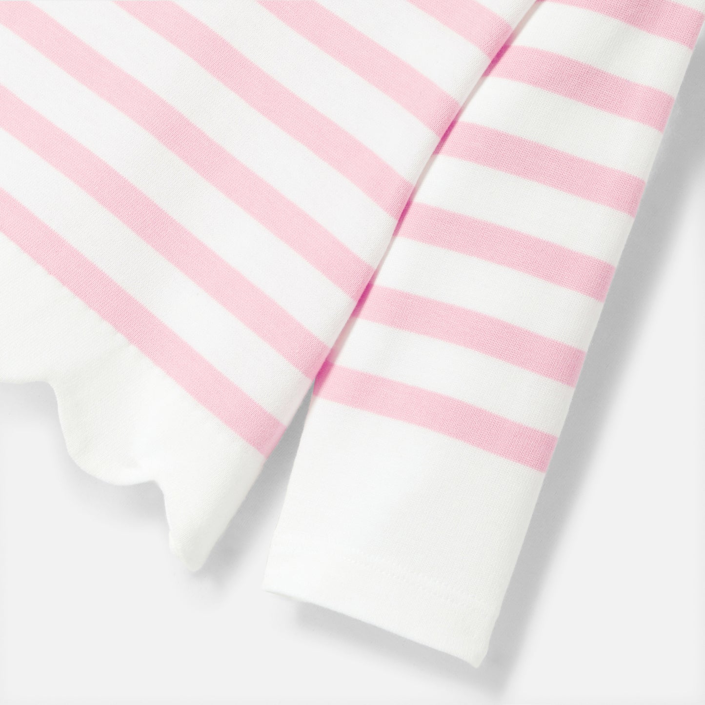 スカラップ裾長袖セーラーTシャツ