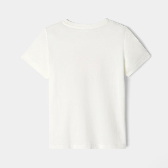 プリント入り半袖Tシャツ