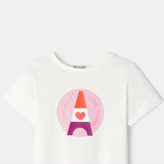 プリント入り半袖Tシャツ