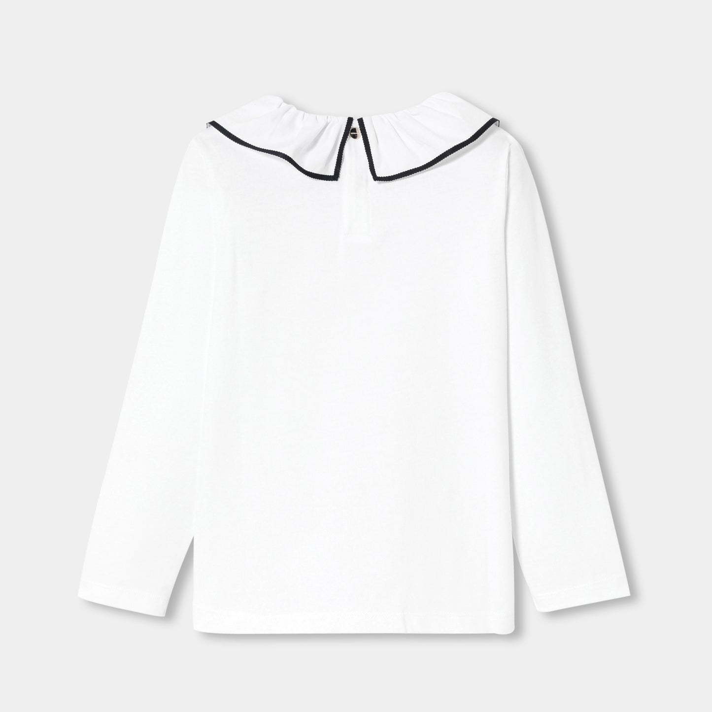 フリル襟長袖Tシャツ