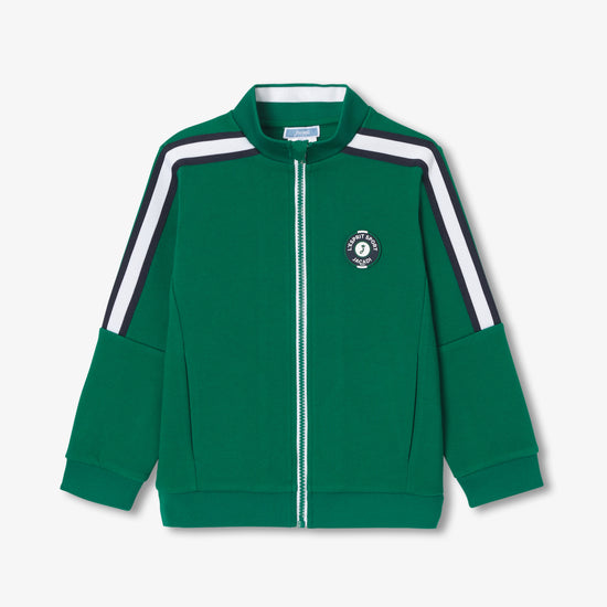 ロゴ入りジップアップスウェット