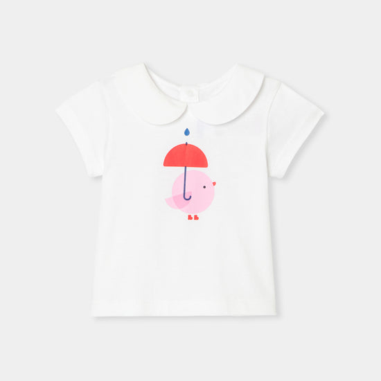 プリント入り半袖Tシャツ