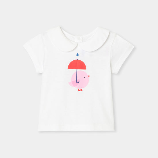 プリント入り半袖Tシャツ