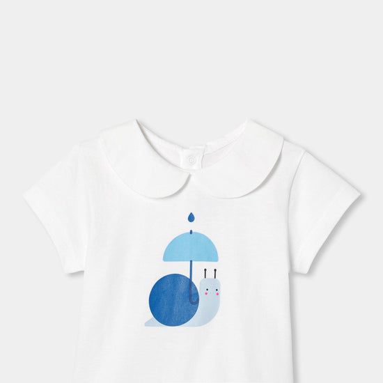 プリント入り半袖Tシャツ