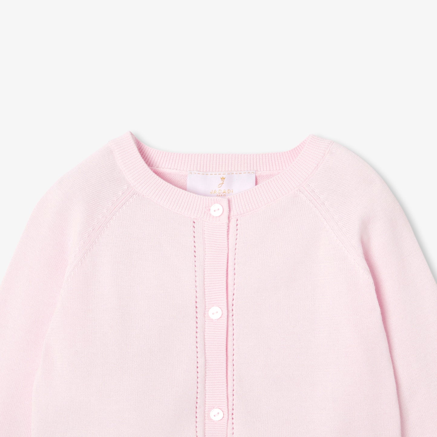 透かし模様入りショート丈カーディガン