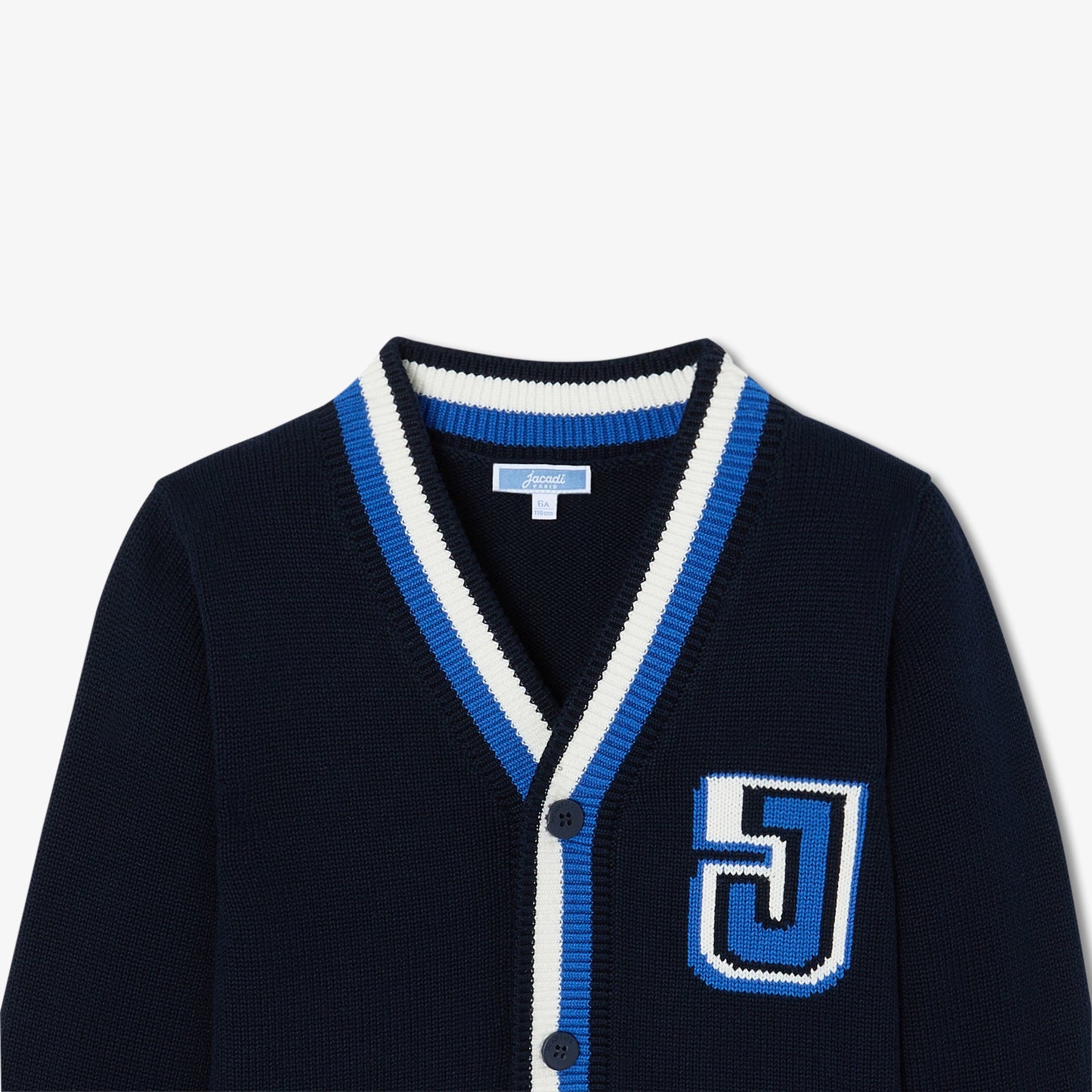 ジャージー編みカーディガン