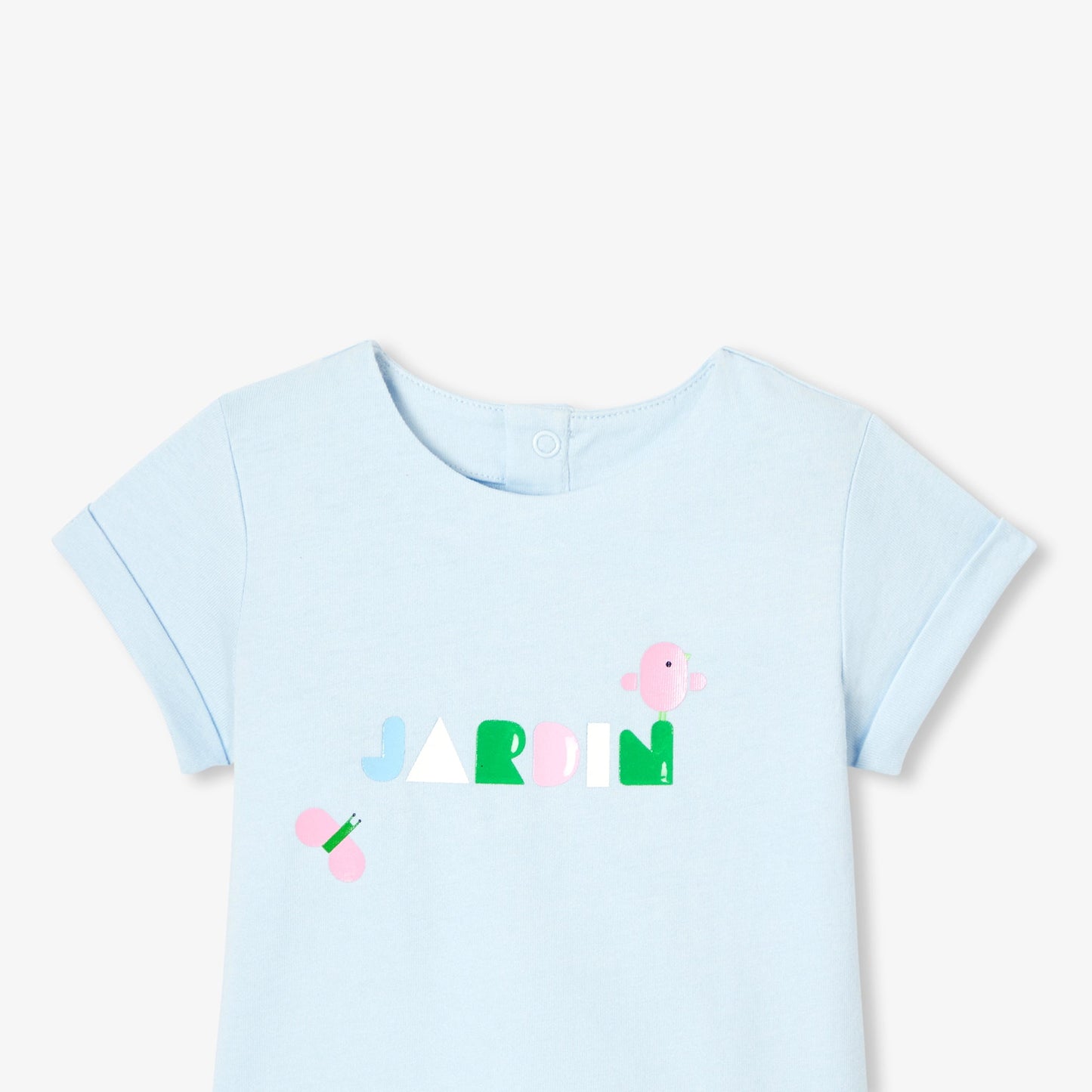 ロールアップデザイン半袖Tシャツ