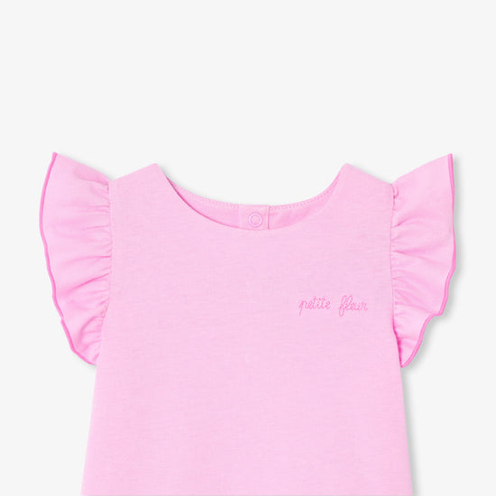 フリル袖付きTシャツ