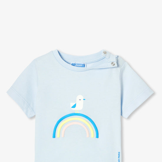 プリント入り半袖Tシャツ