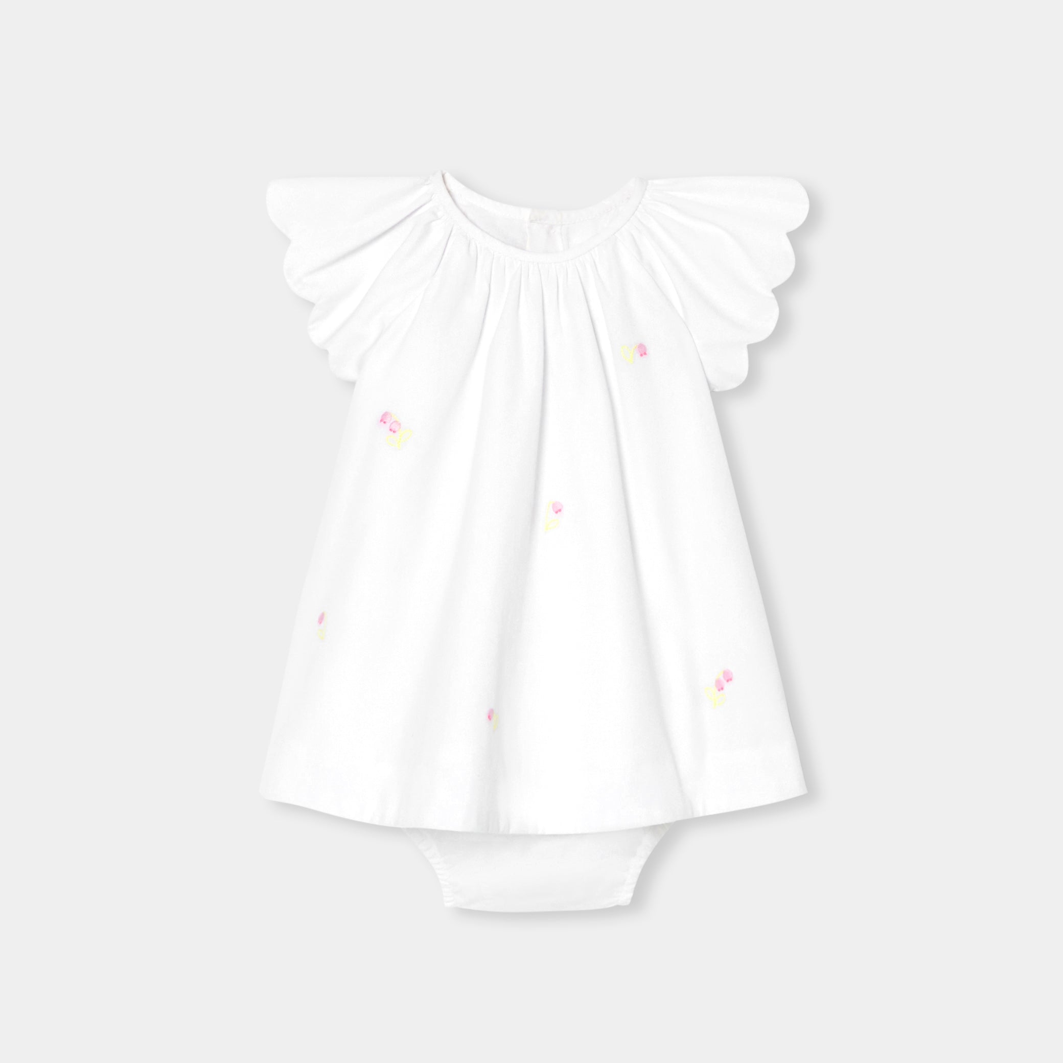 jacadi フラワープリントワンピース　12M 74cm 新品未使用】Jacadi フラワープリントワンピース 12M定価14,080