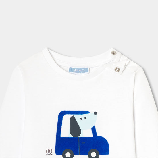 モチーフ入り長袖Tシャツ