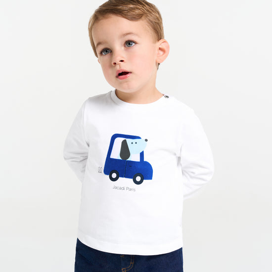 モチーフ入り長袖Tシャツ