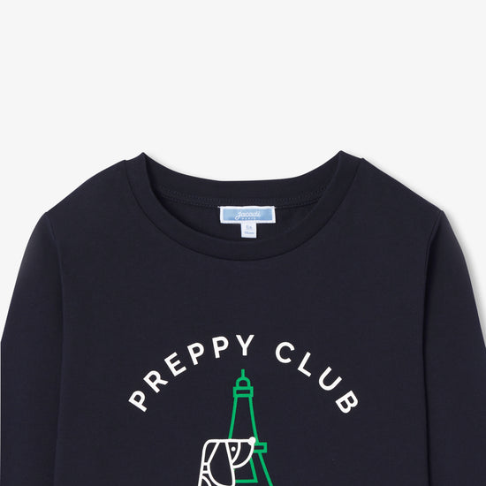 文字プリント入り長袖Tシャツ