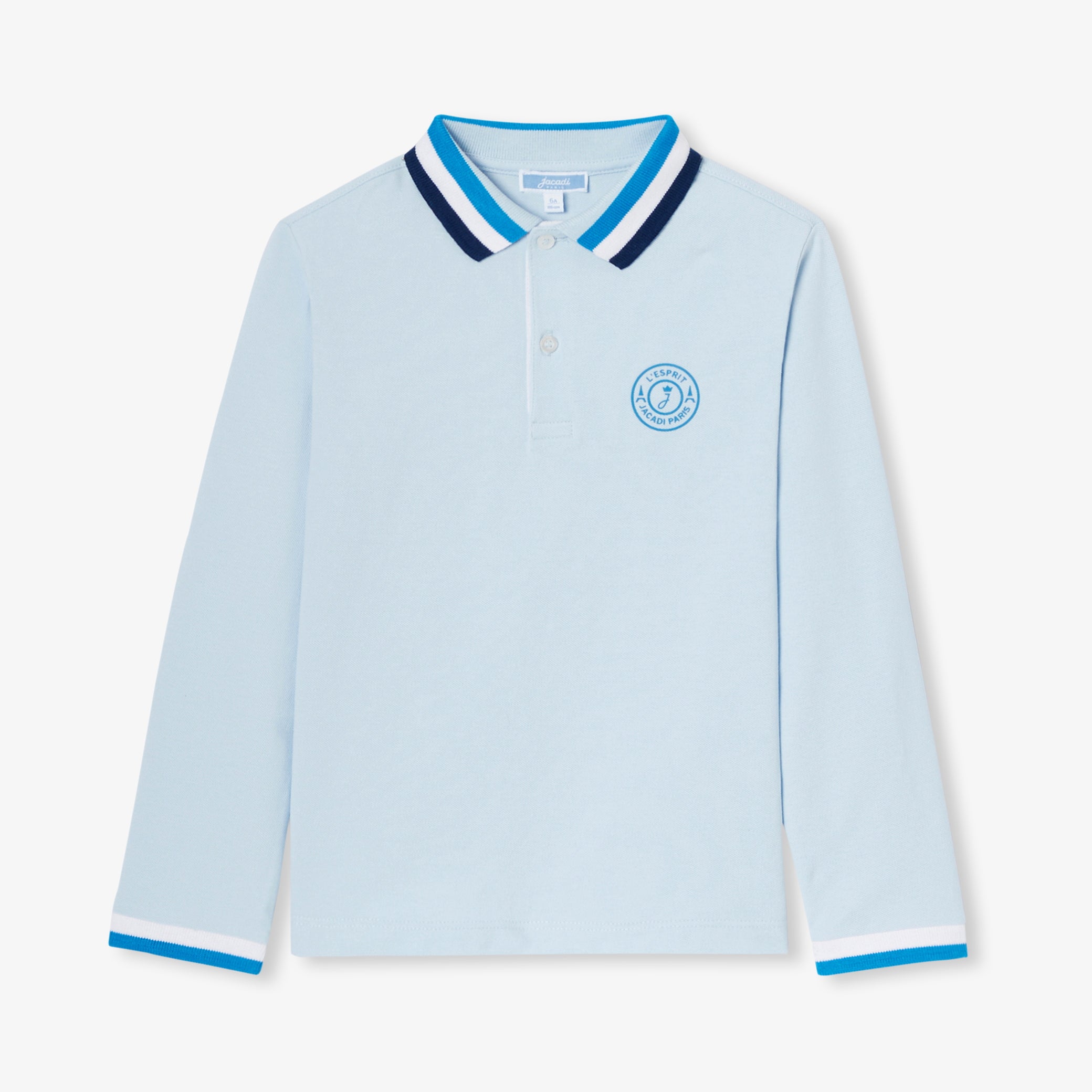 ちゃこ　新品　Jacadi ポロシャツ　36M 96cm Boys Boy's polo shirt in cotton piqué - Light blue | Jacadi Paris