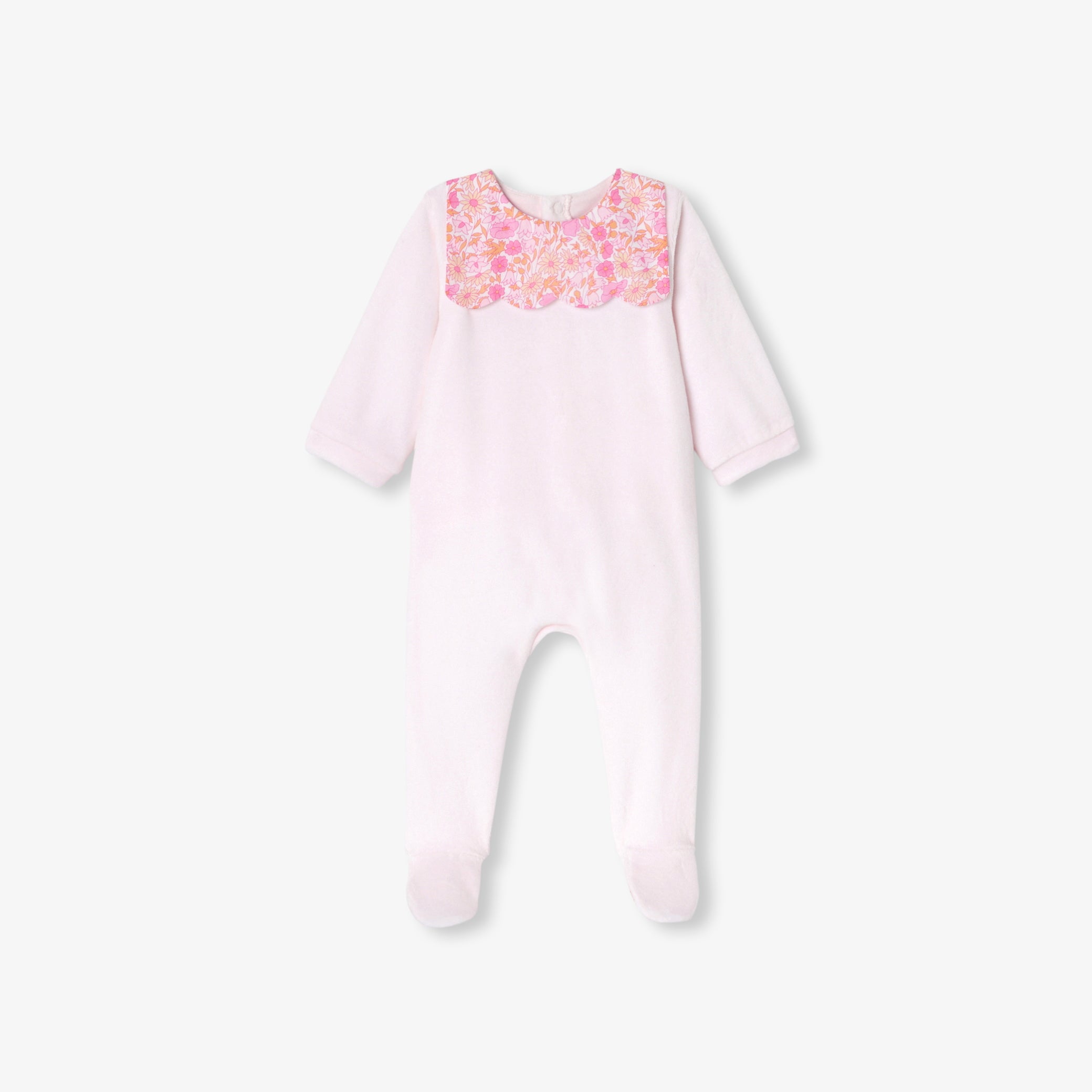 jacadi スカラップ×ピンクボーダー ロンパース ロンパース | Jacadi Paris＜ジャカディ＞日本公式オンラインストア