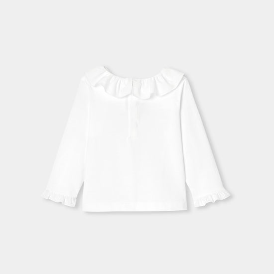 フリル袖付き長袖Tシャツ