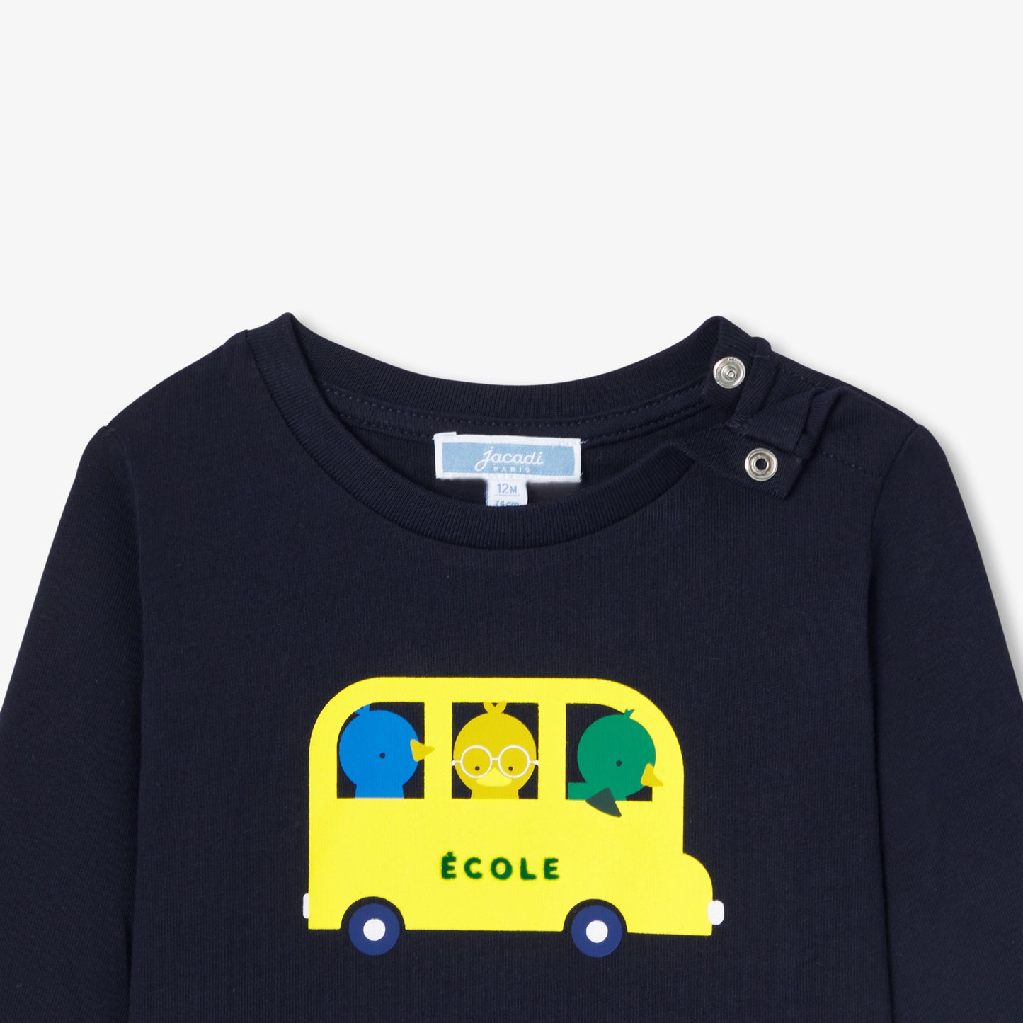 プリント入り長袖Tシャツ