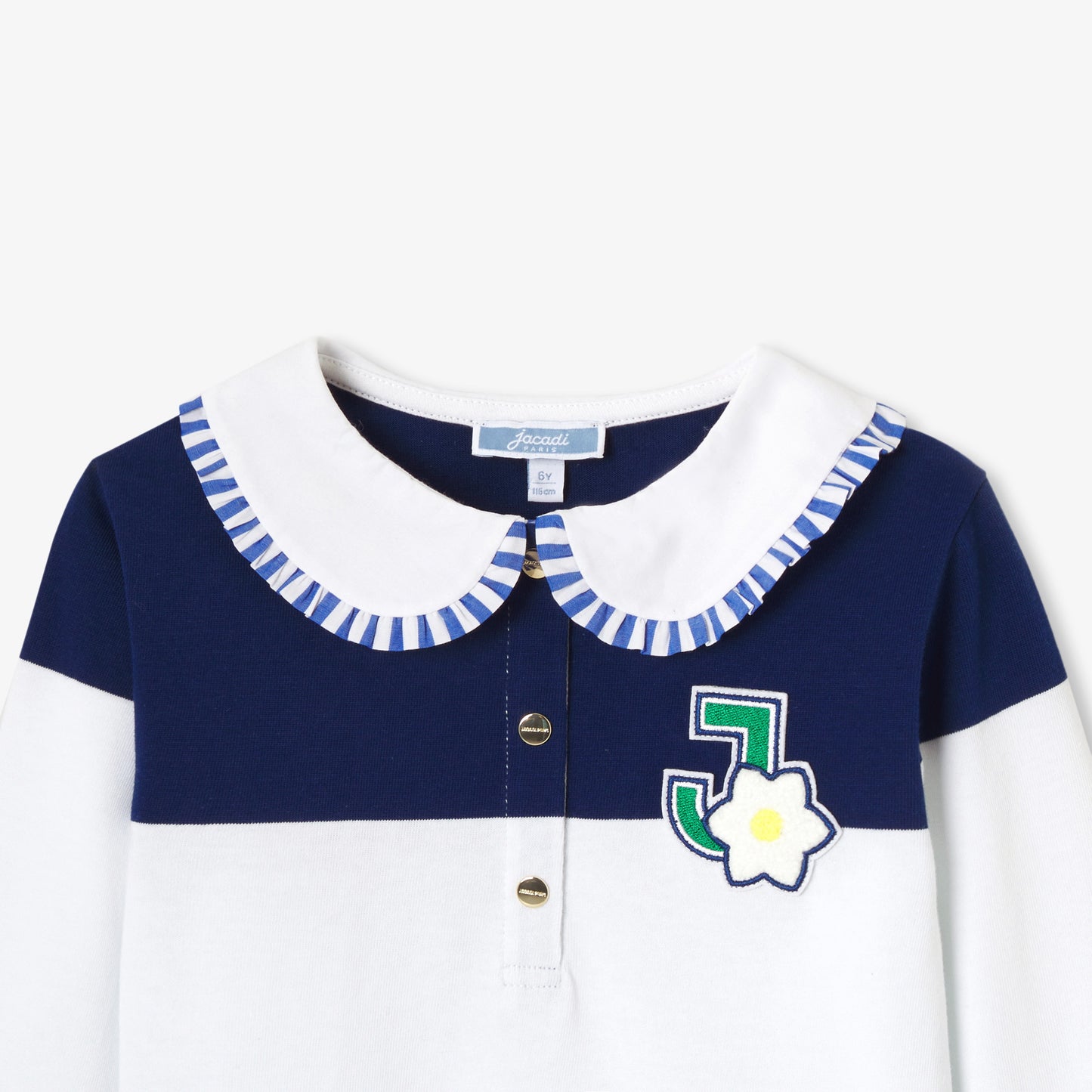 刺しゅうバッジ付きポロシャツ