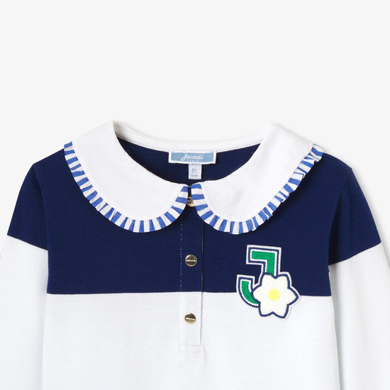 刺しゅうバッジ付きポロシャツ