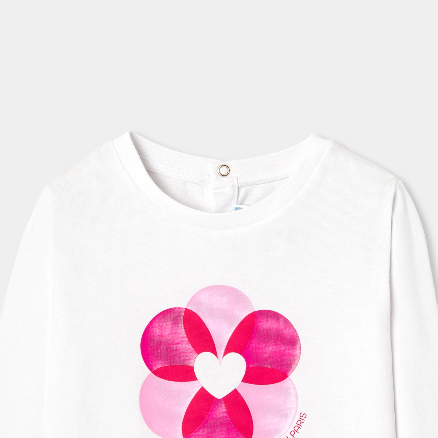 フラワーモチーフ長袖Tシャツ