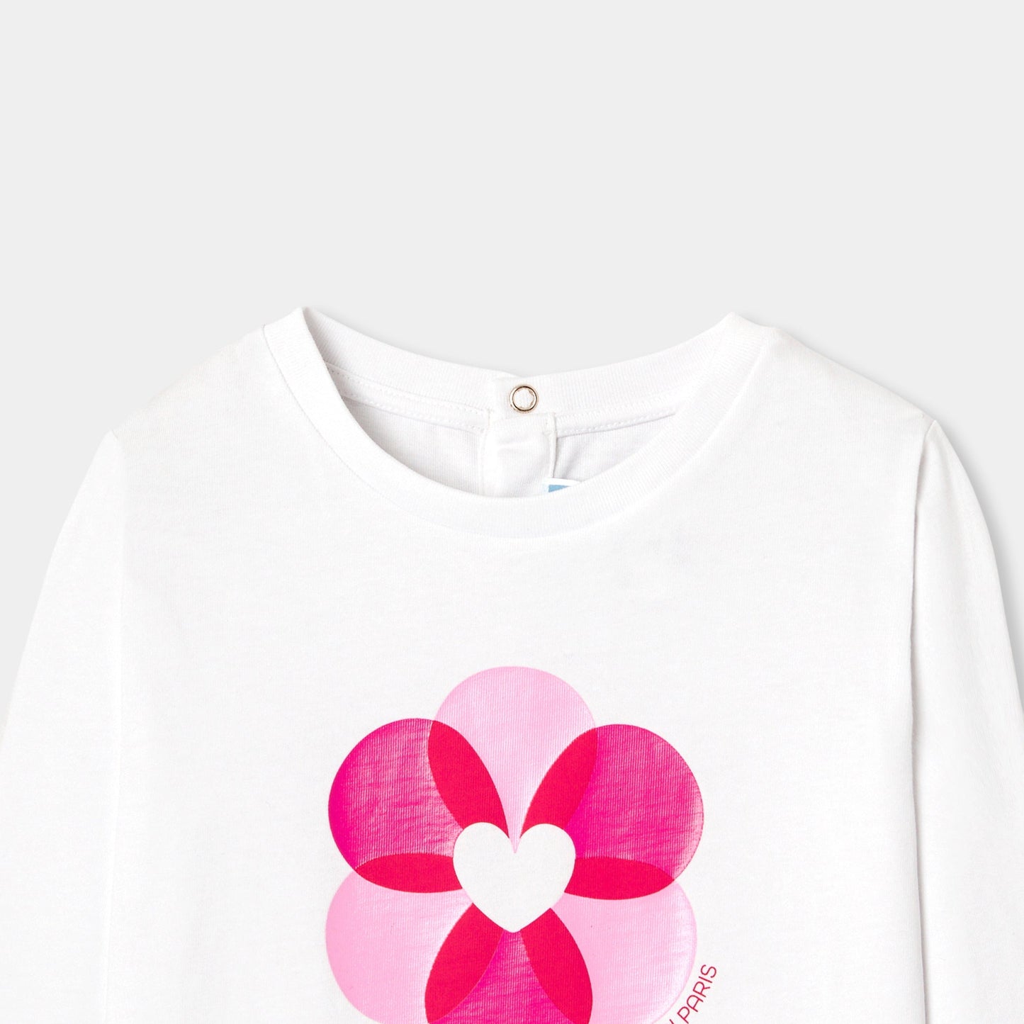 フラワーモチーフ長袖Tシャツ