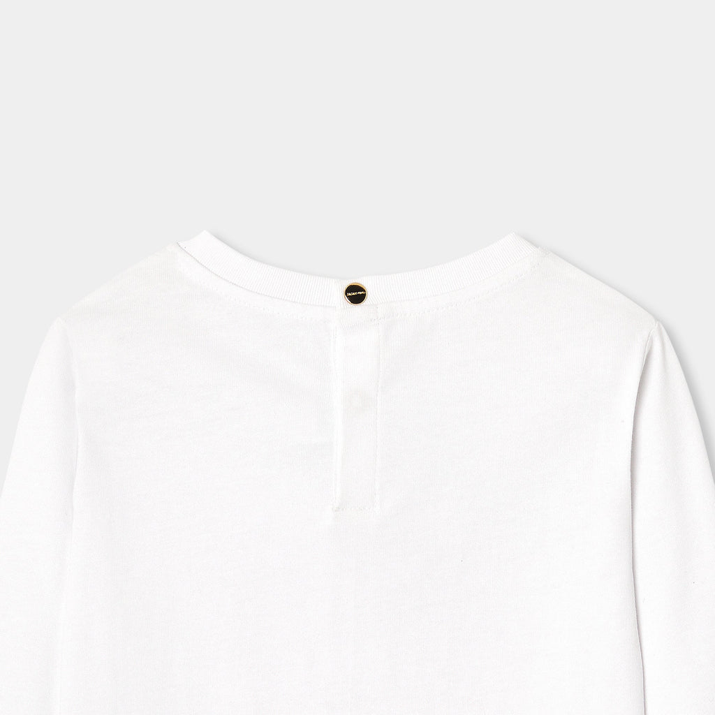 フラワーモチーフ長袖Tシャツ | | Jacadi Paris＜ジャカディ