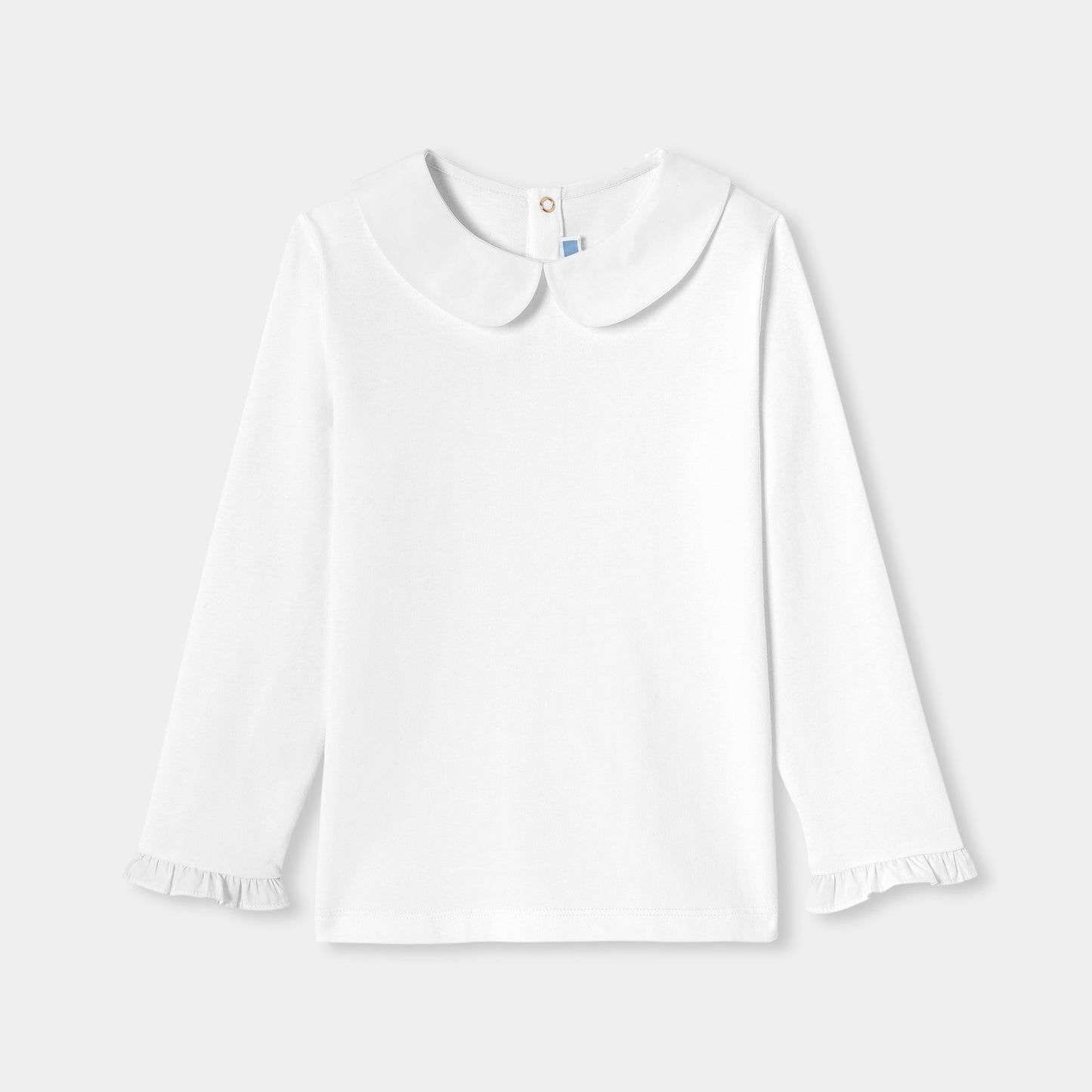 フリル付き長袖Tシャツ