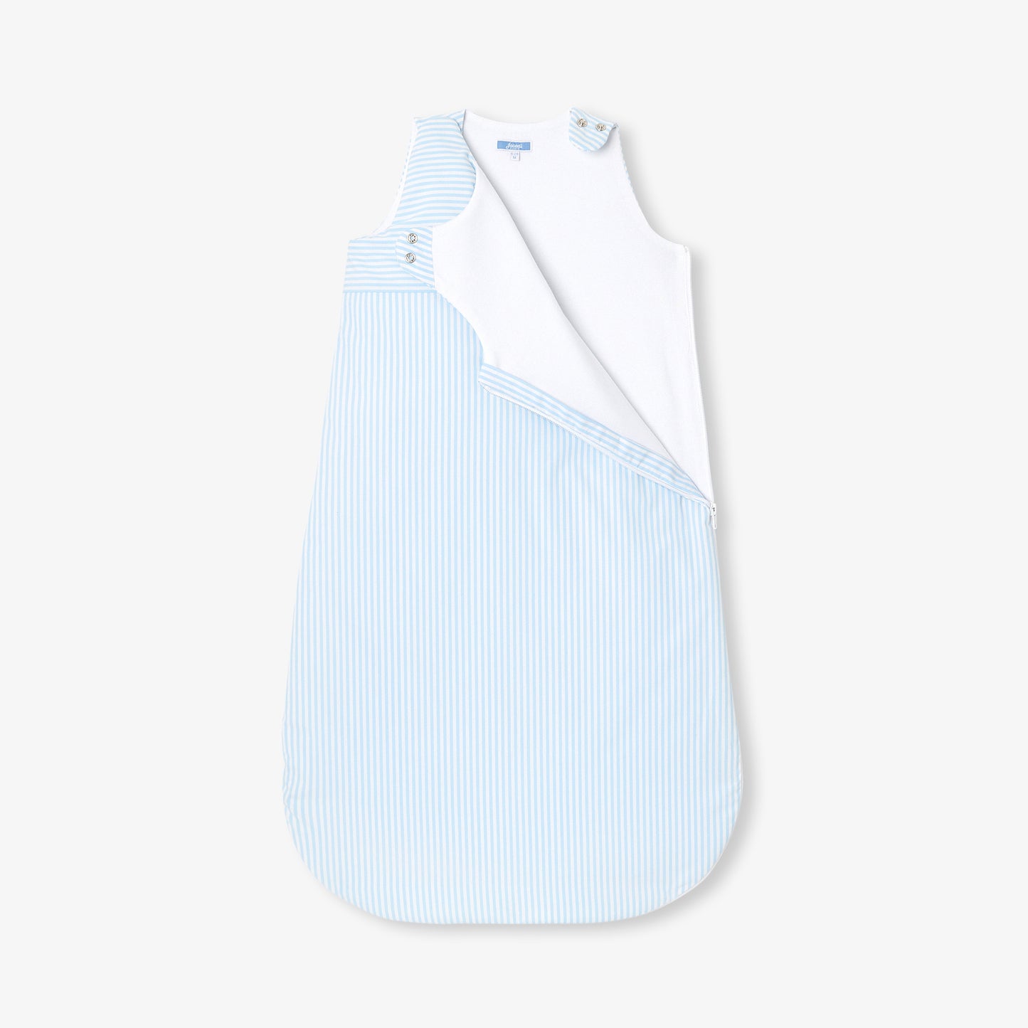 【長さ調整可能】手刺しゅう入りストライプ柄スリーパー