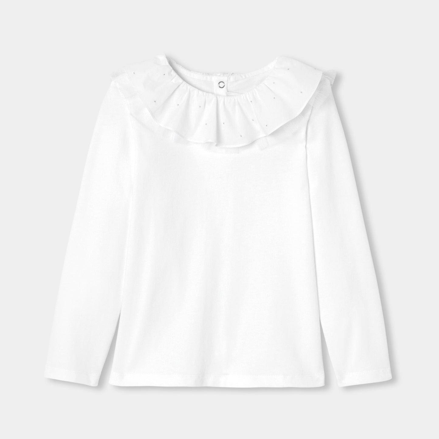 チュール襟Tシャツ