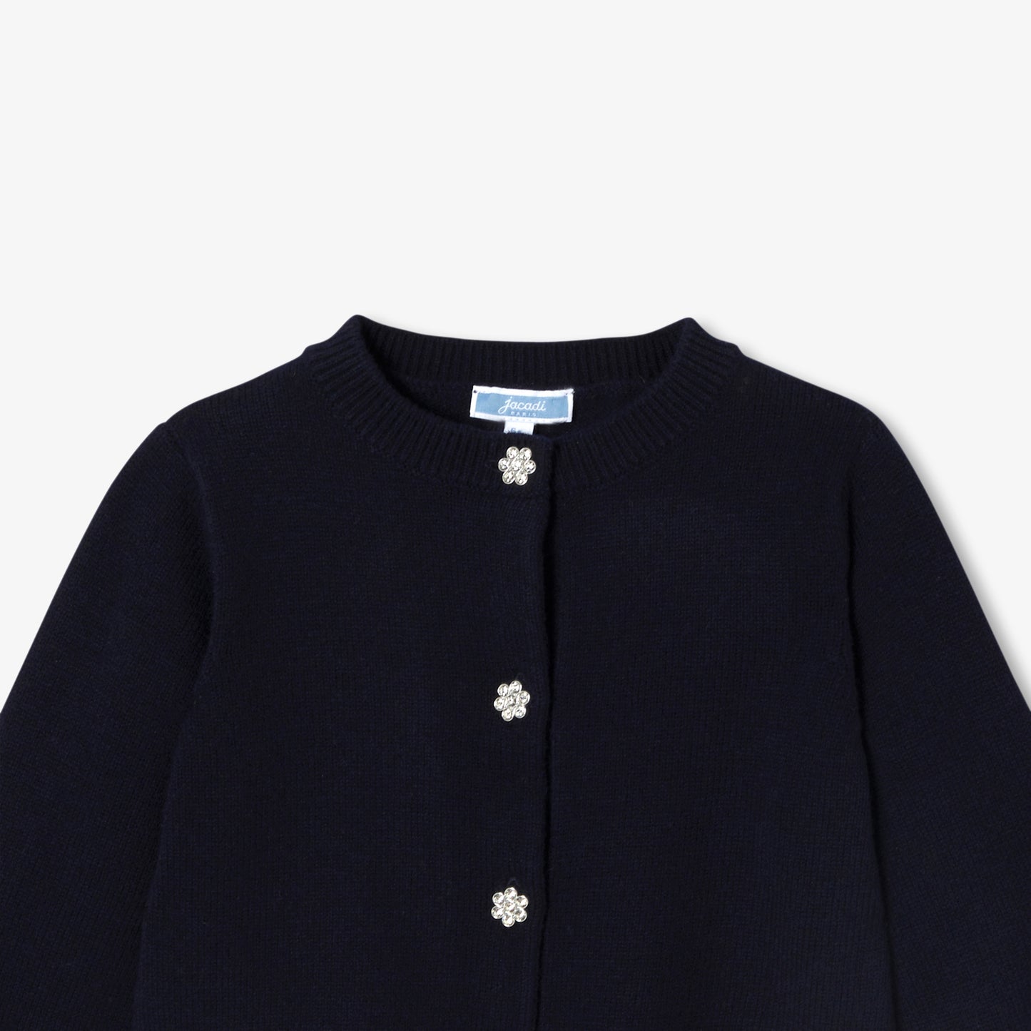 花型ボタン付きカーディガン