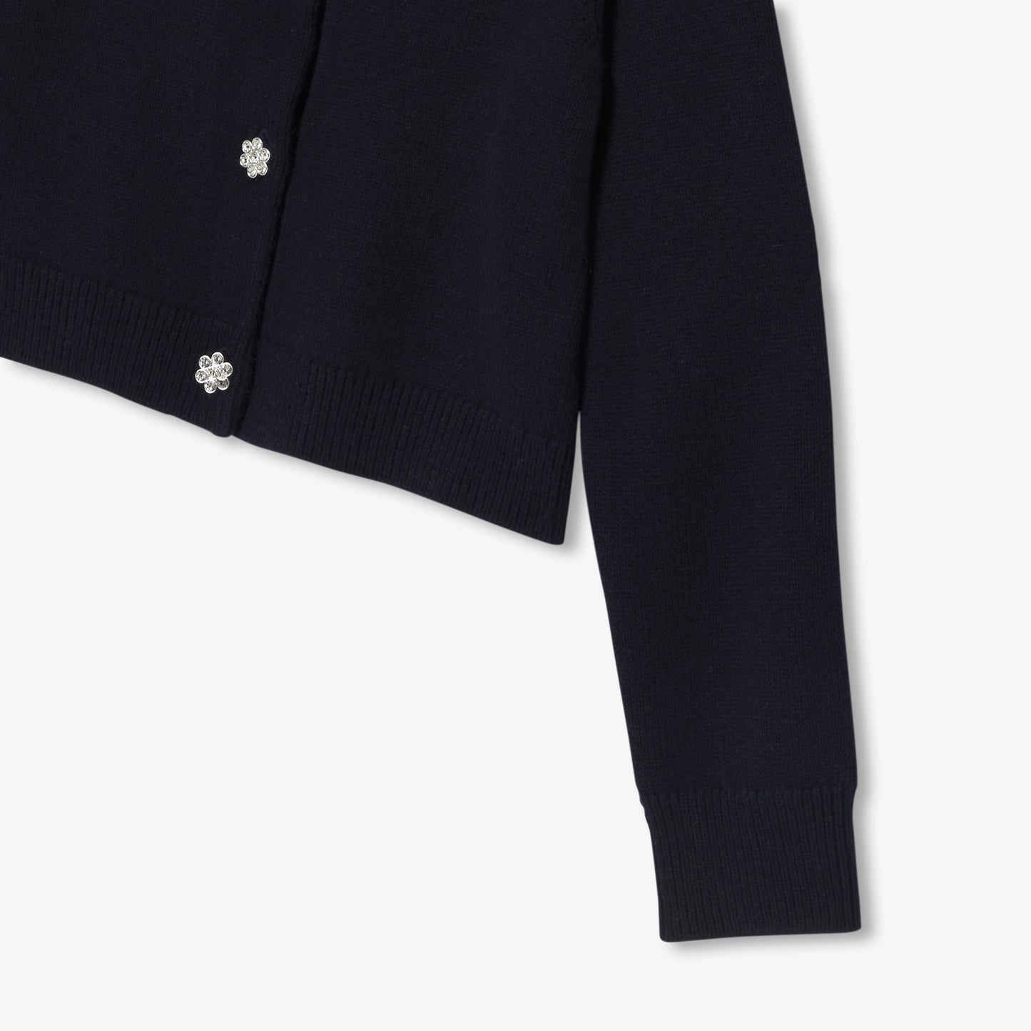 花型ボタン付きカーディガン