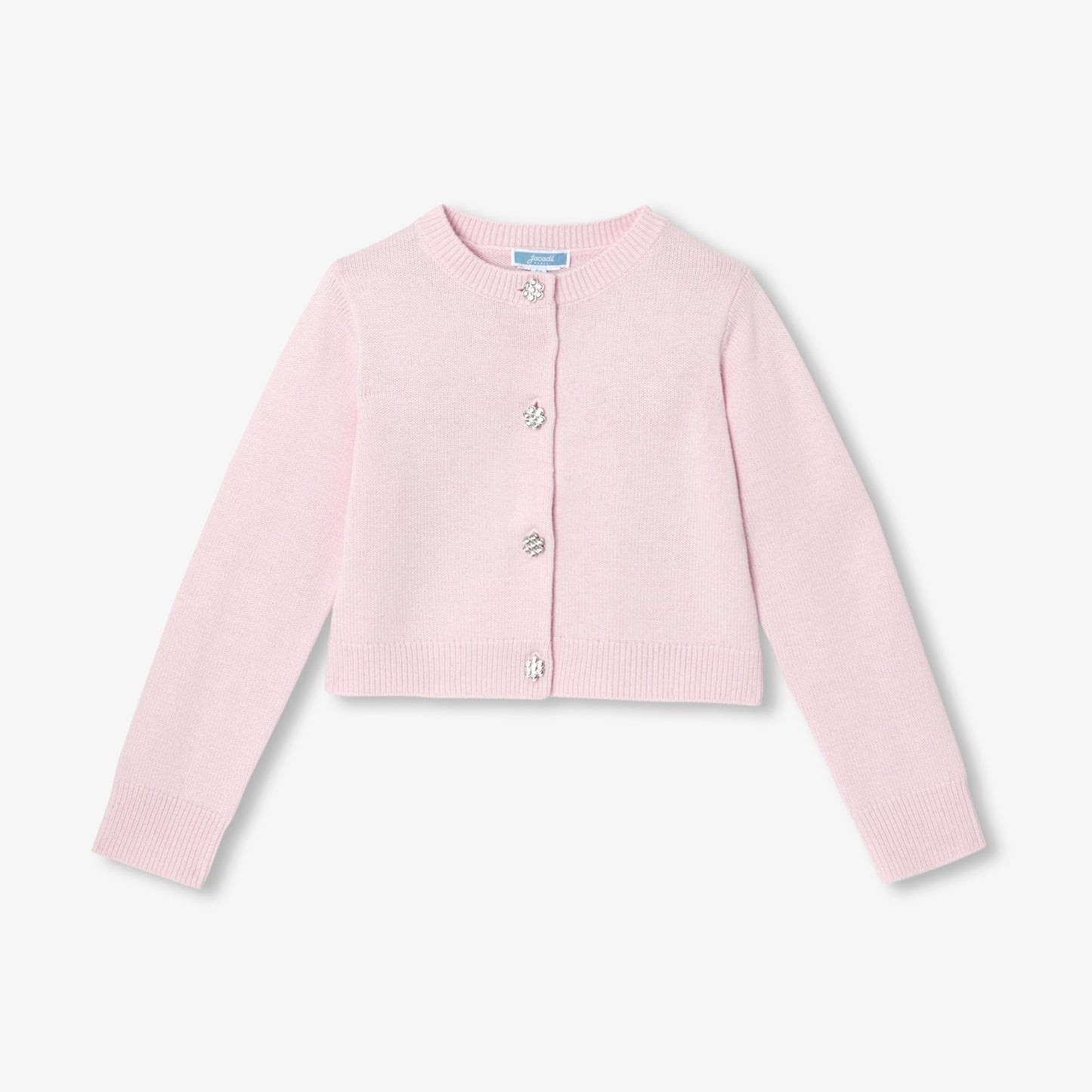 花型ボタン付きカーディガン