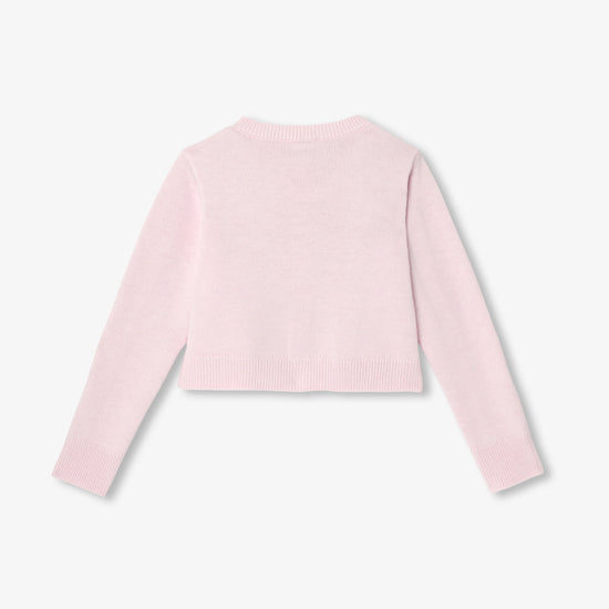 花型ボタン付きカーディガン