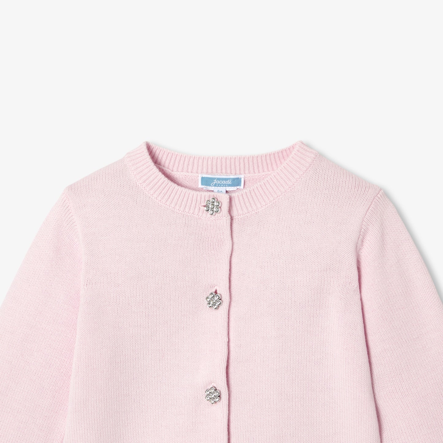 花型ボタン付きカーディガン