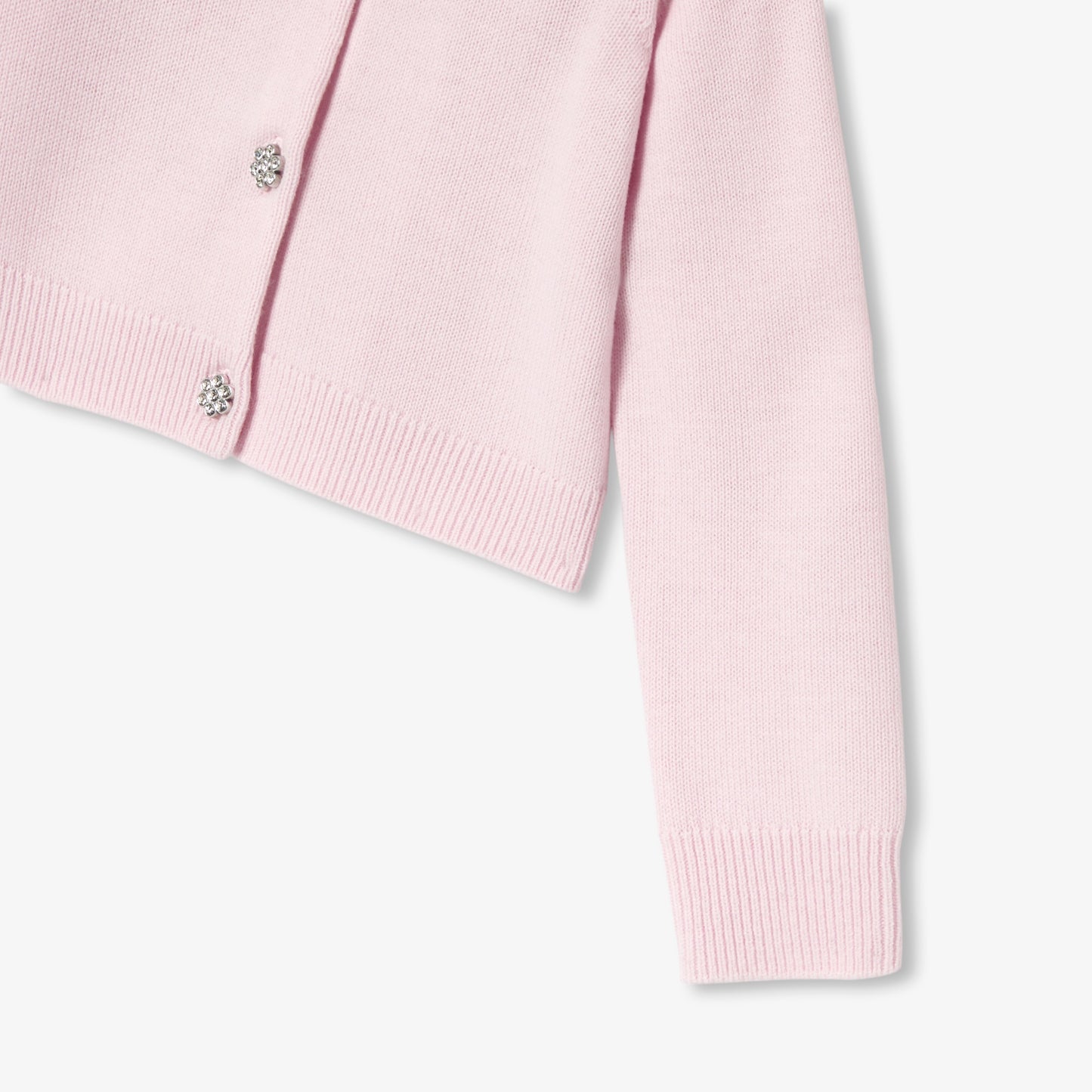 花型ボタン付きカーディガン