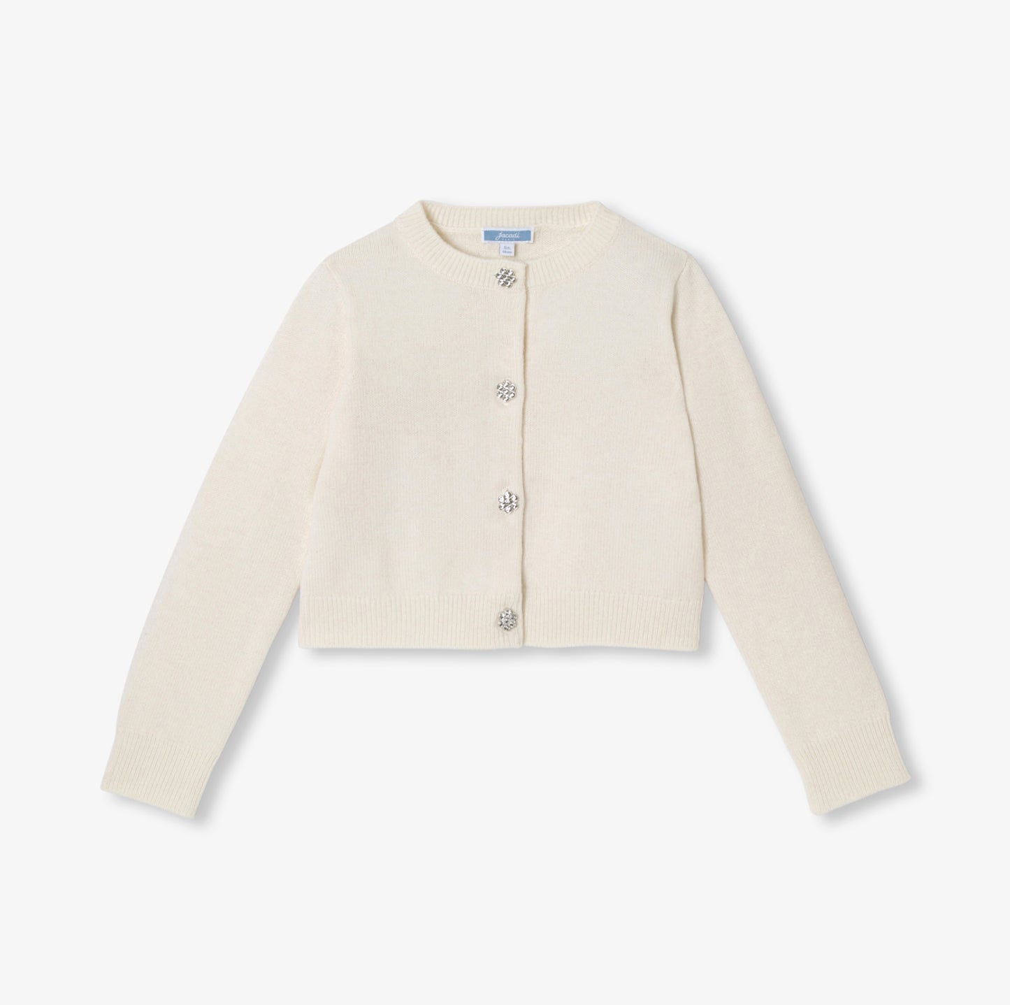 花型ボタン付きカーディガン