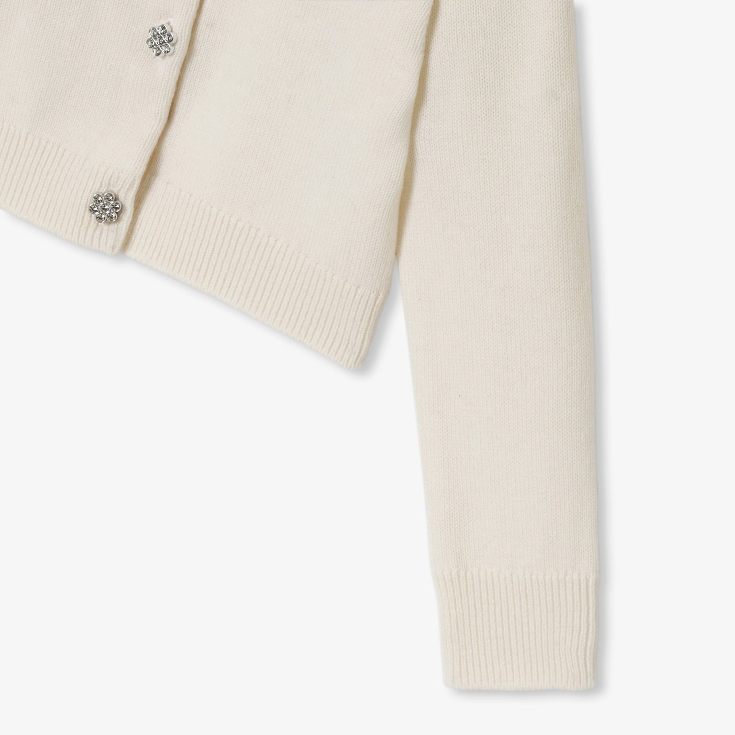 花型ボタン付きカーディガン