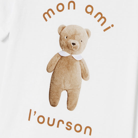 テディベアプリントTシャツ