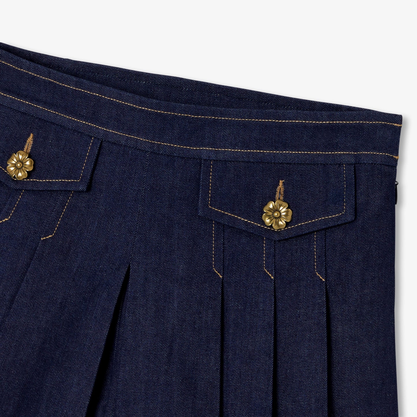 プリーツ入りキュロットスカート