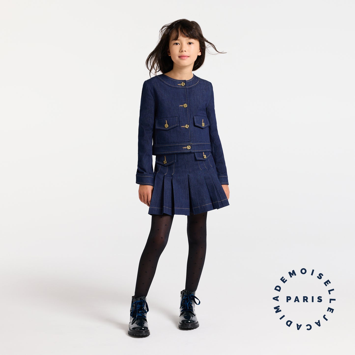 プリーツ入りキュロットスカート