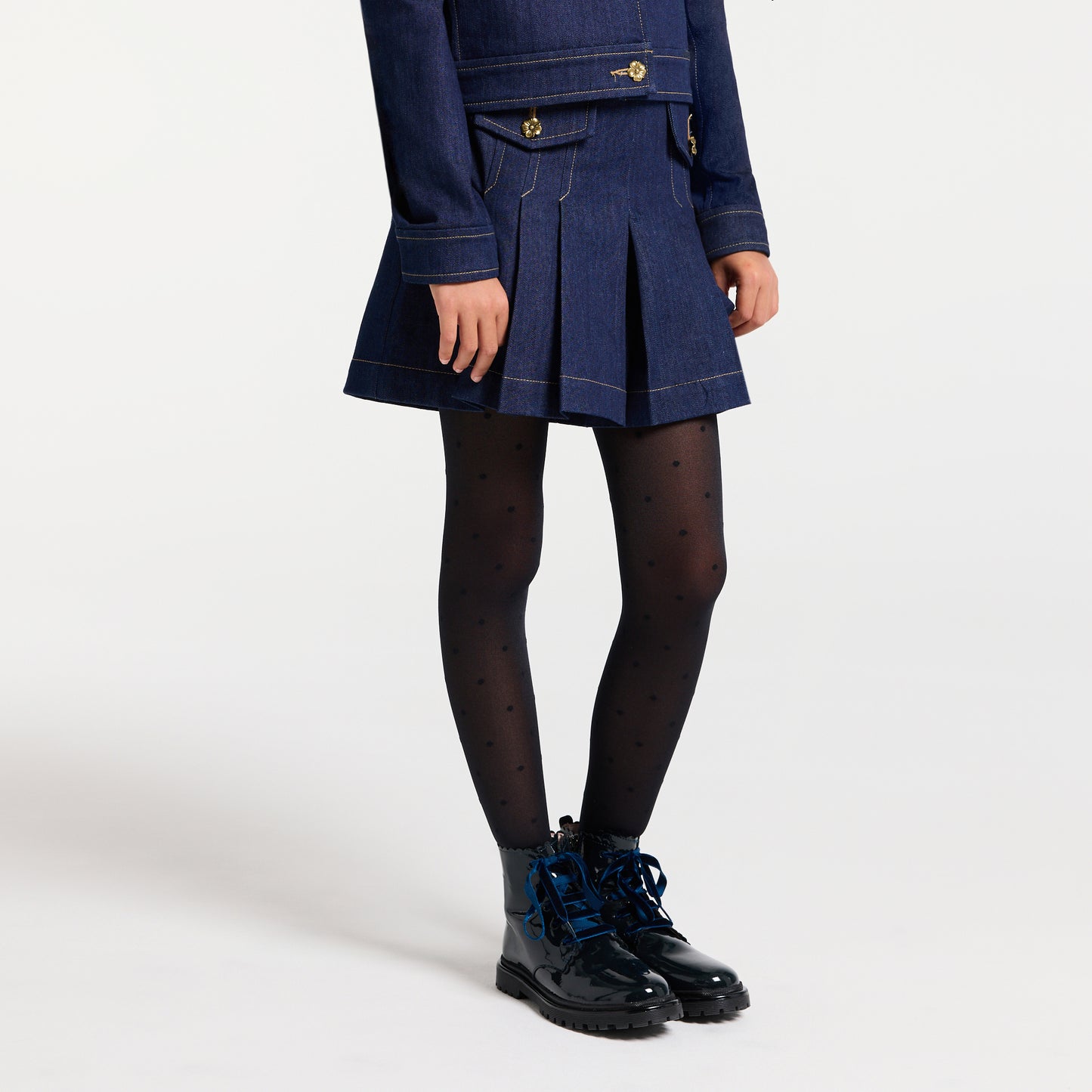 プリーツ入りキュロットスカート