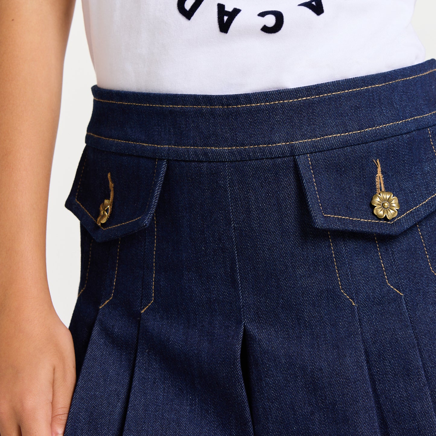 プリーツ入りキュロットスカート