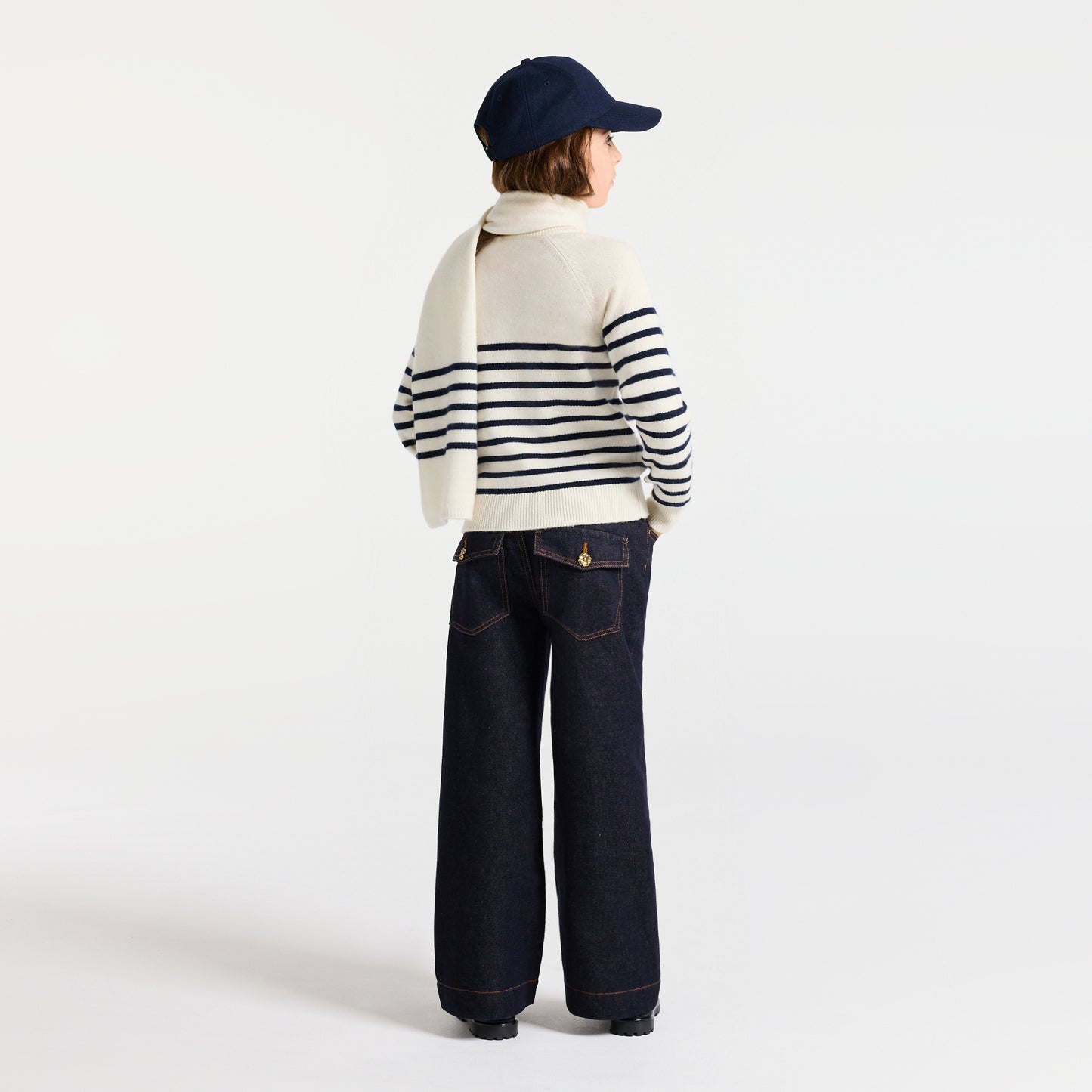 リジッドデニムワイドパンツ