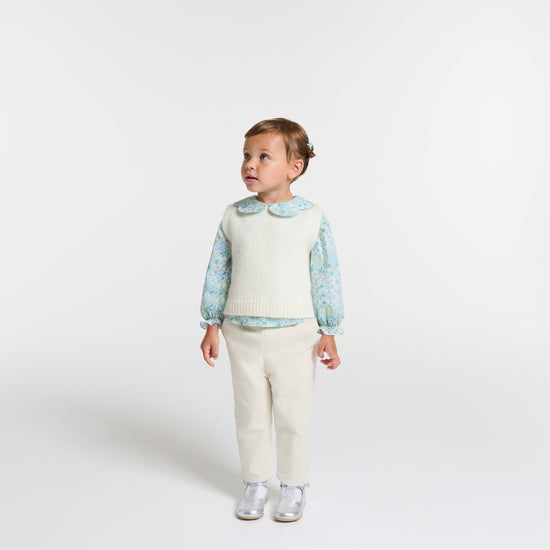 ベロア調生地パンツ