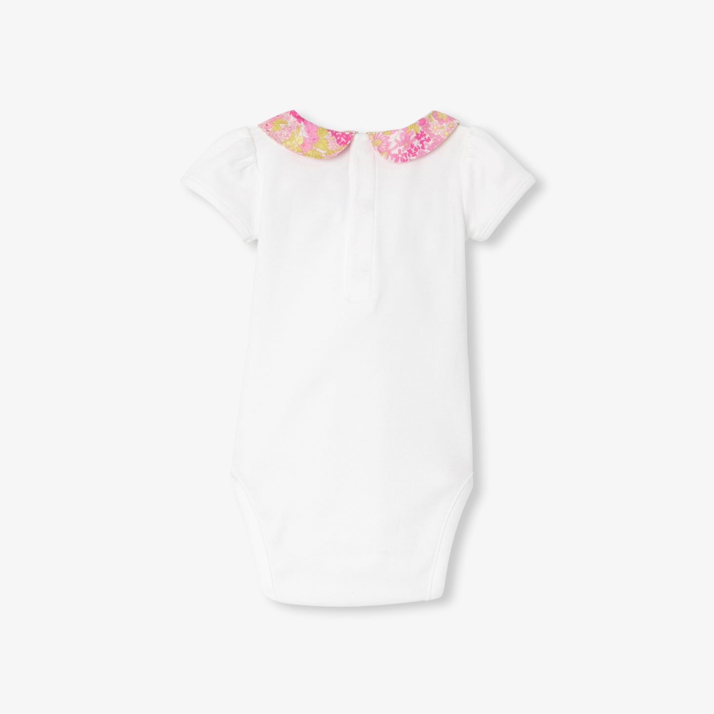 リバティカラー半袖ボディスーツ