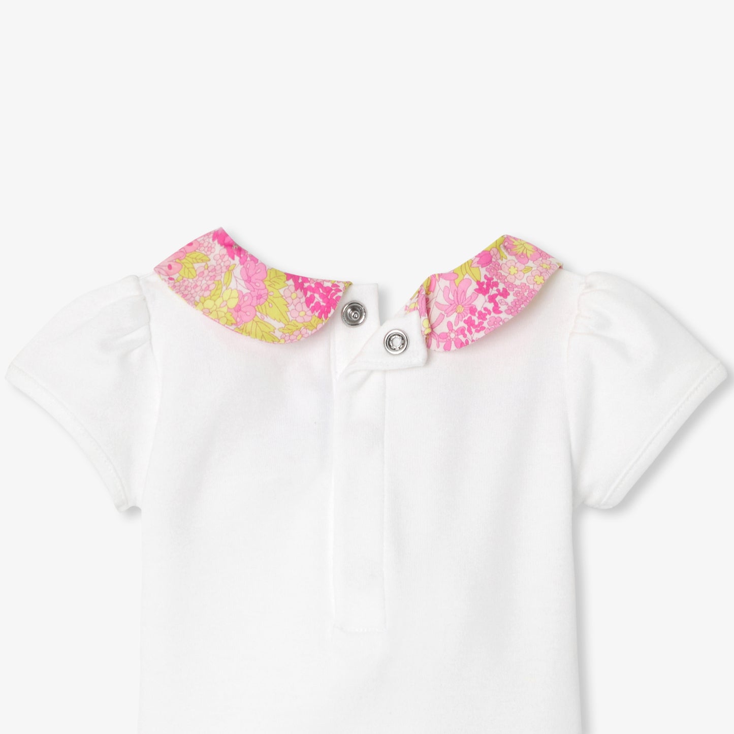 リバティカラー半袖ボディスーツ