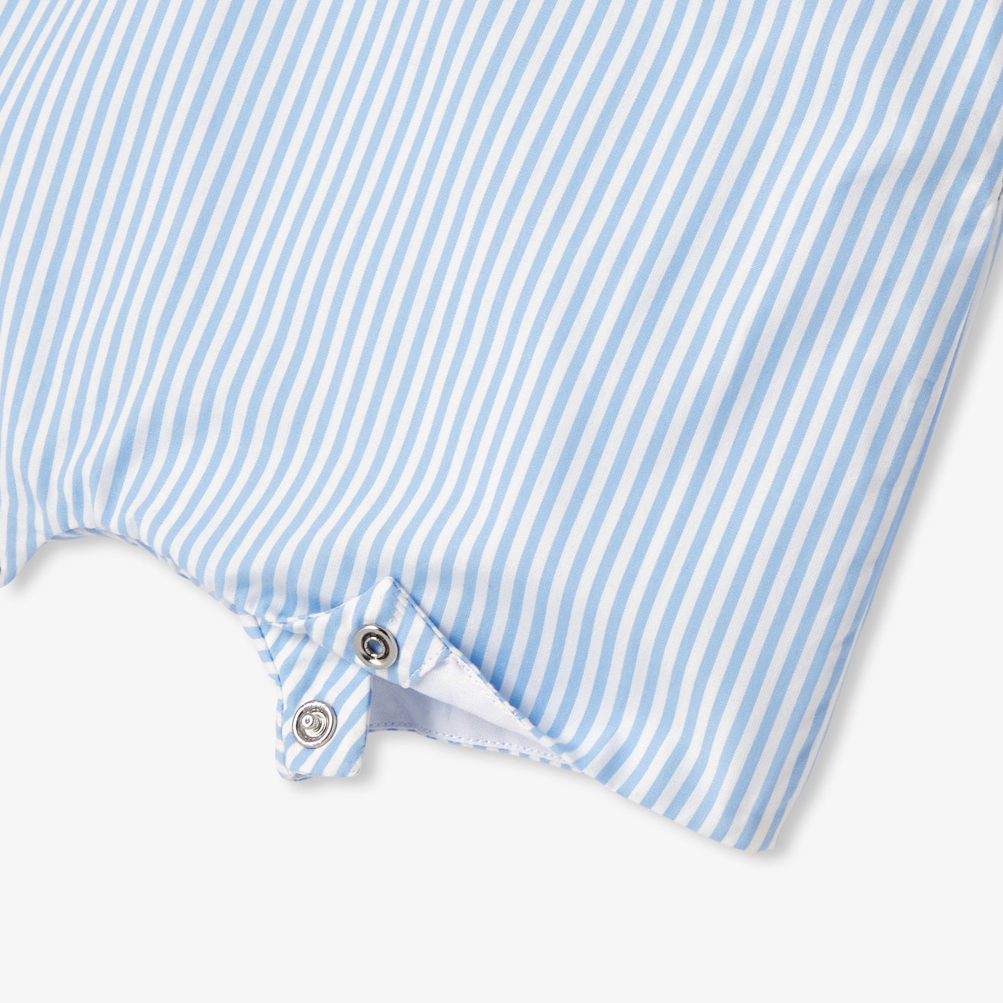 ブルーストライプショート丈サロペット